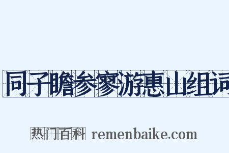 同子瞻参寥游惠山组词是什么意思的图片